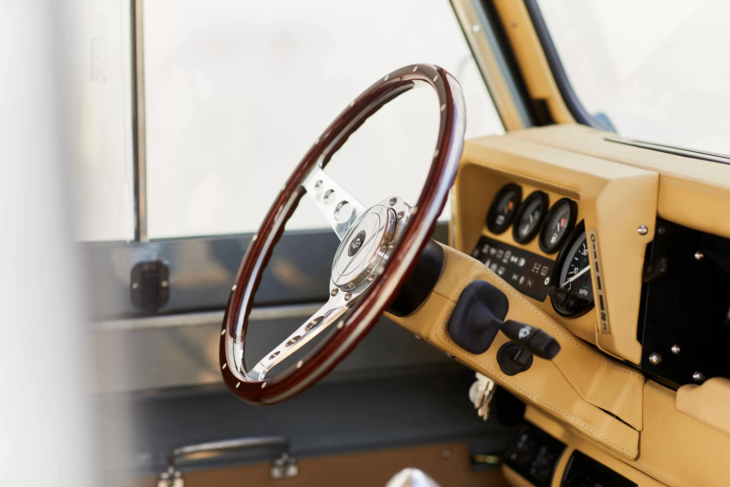 Completed Defender steering wheel and dashboard