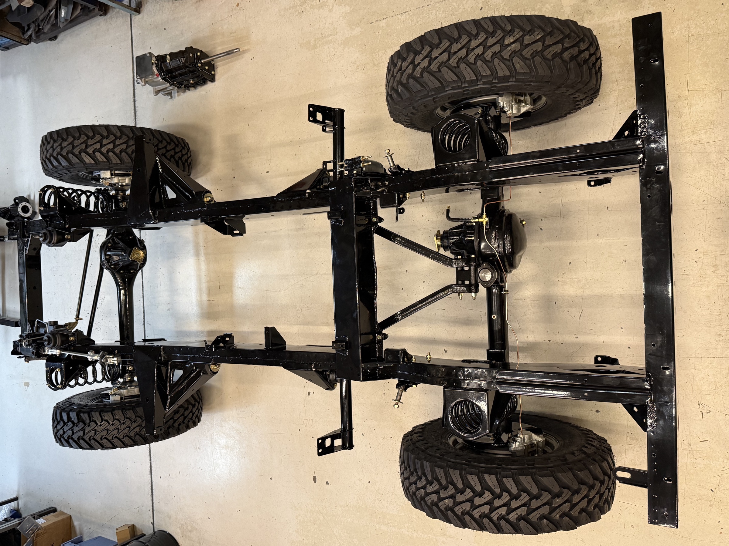 Defender disassembled for assessment in the River House workshop