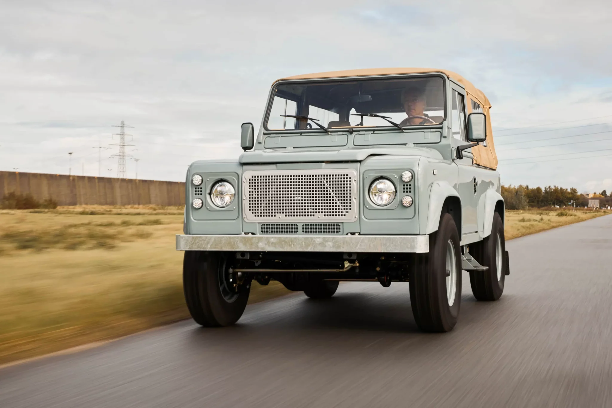 1990 LHD Defender 90 Soft Top in Mid Grey with 200 Tdi engine - Riverhouse Landrover