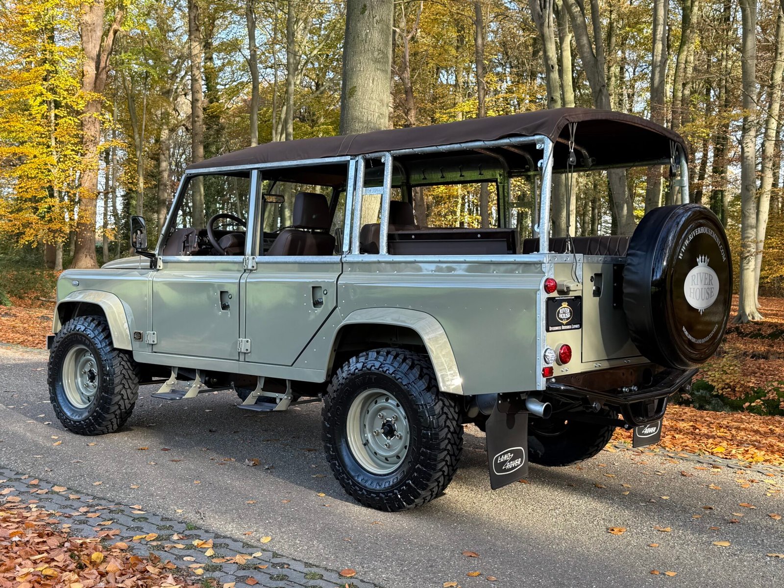 2005 Defender 110 Td5 Cabriolet in Sage Green/Grey with Chocolate Soft Top