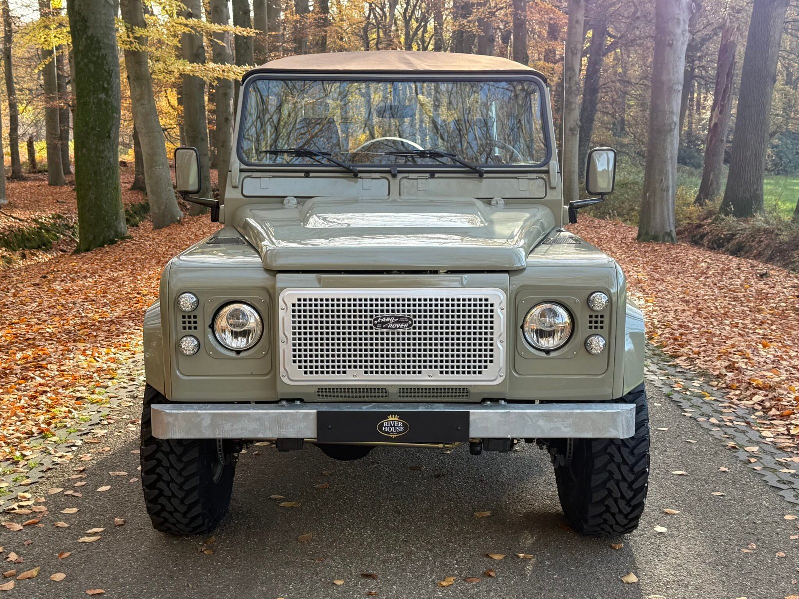 2005 Defender 110 Td5 Cabriolet in Sage Green/Grey with Chocolate Soft Top